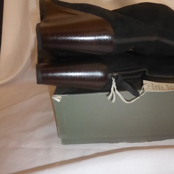 SOLD UGG Fiorentina Made In Italy Suede Thigh High Cuffable Wedge Heel Boots NIB - Picture 11 of 16